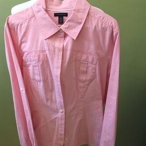 Tommy Hilfiger pink cotton button down shirt.